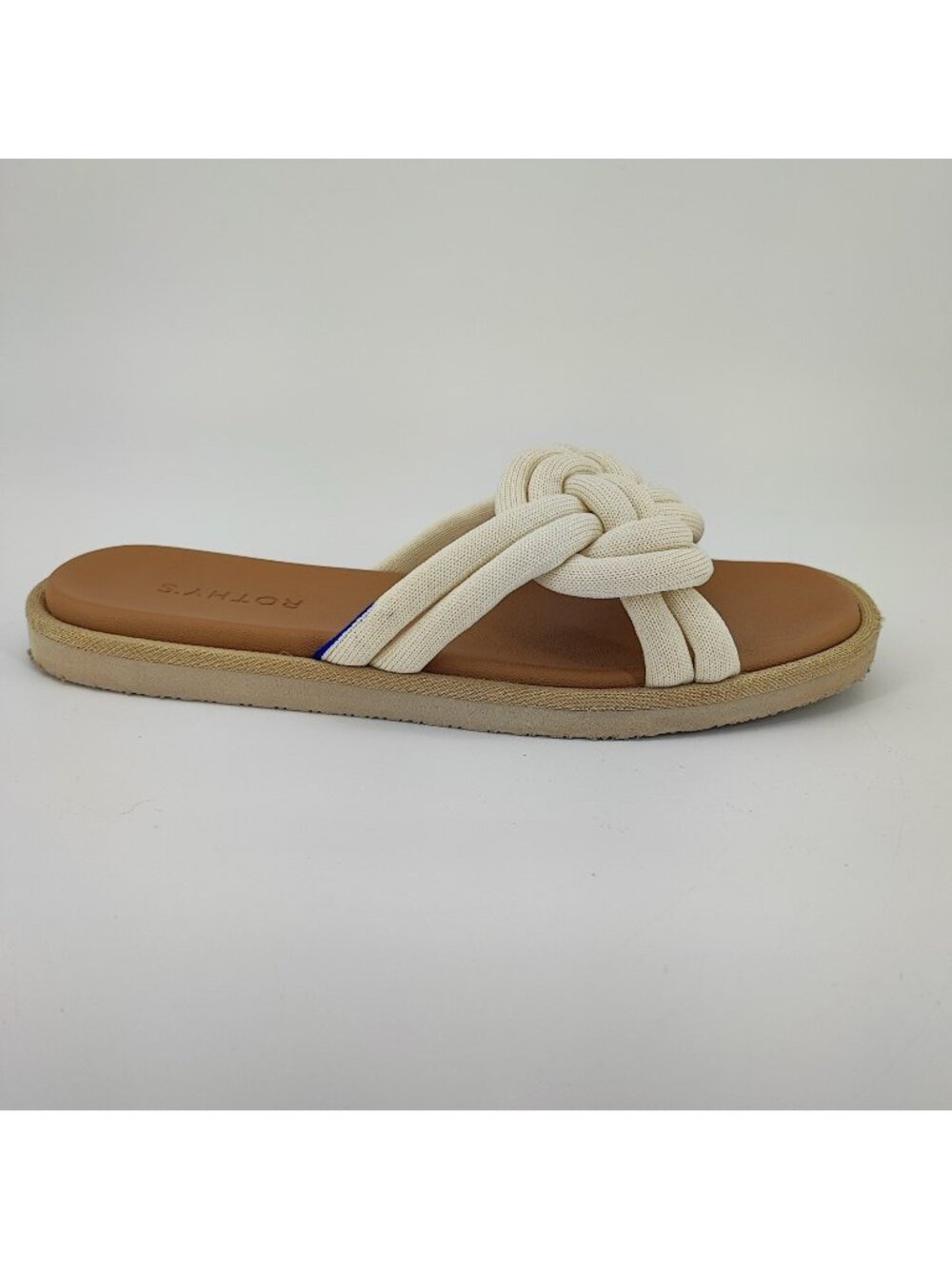Rothy’s The Summer Sandal Women’s 9 US Sandals Fabric White Sustainable 191-001